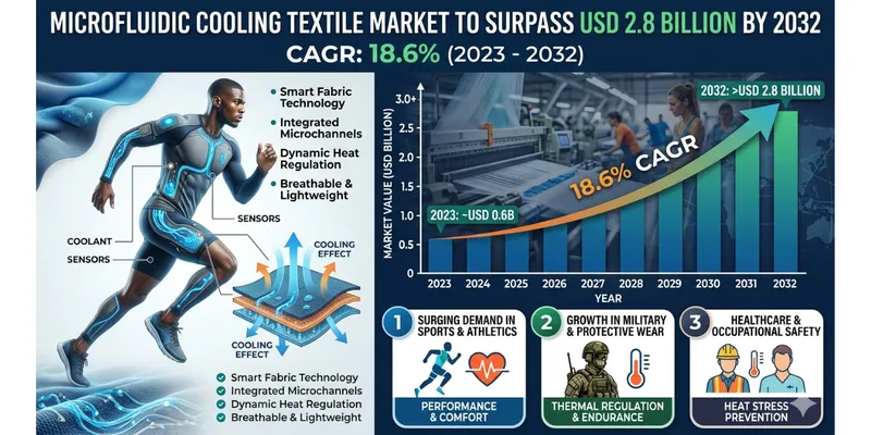 Microfluidic Cooling Textile Market to Surpass USD 2.8 Billion by 2032: 18.6% CAGR Driven by Smart Wearable Demand